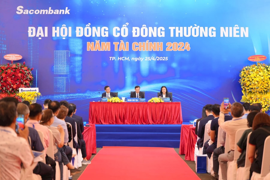 ĐHĐCĐ Sacombank: Mục tiêu lợi nhuận trước thuế năm 2025 tăng 15%