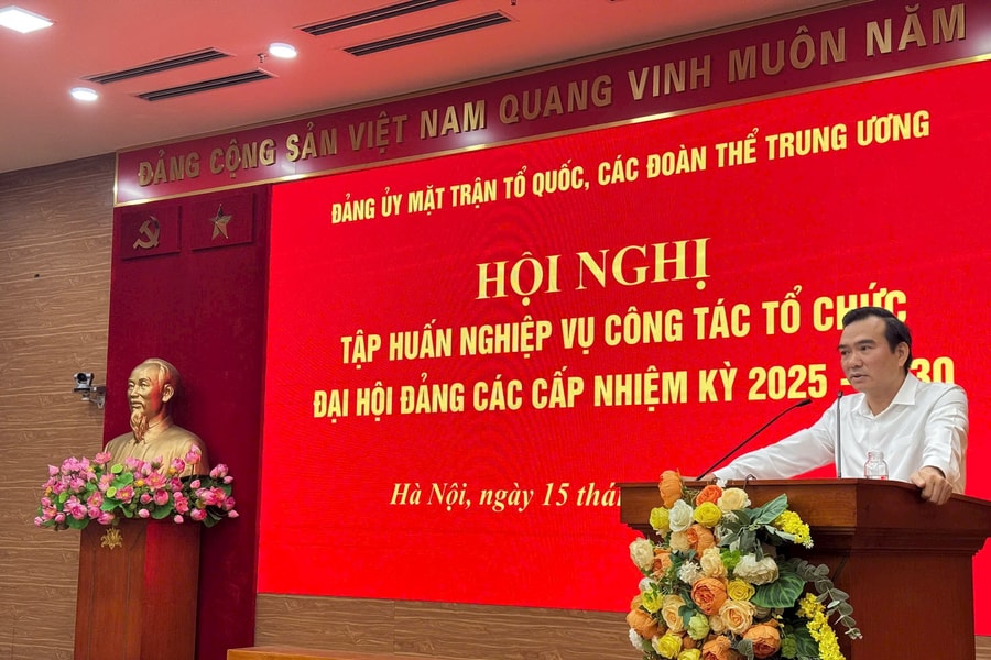Tập huấn nghiệp vụ tổ chức đại hội đảng các cấp trong Đảng bộ Mặt trận Tổ quốc, các đoàn thể Trung ương
