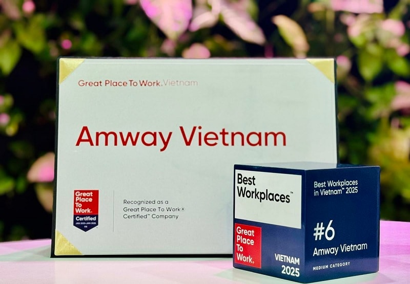 Amway được vinh danh Top 6 “Nơi làm việc xuất sắc hàng đầu Việt Nam 2025”