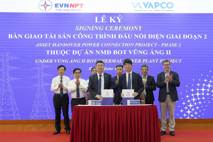 EVNNPT tiếp nhận tài sản - công trình đấu nối điện Dự án Nhà máy nhiệt điện BOT Vũng Áng II