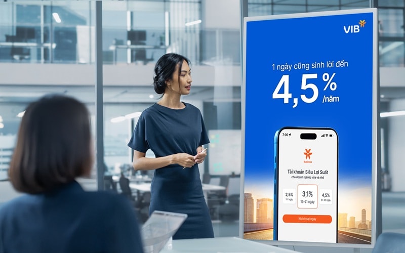 Dòng vốn lưu động tự sinh lời tối ưu với tài khoản Siêu Lợi Suất VIB dành cho doanh nghiệp