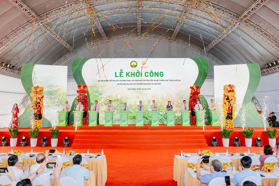 Sun Group khởi công Tổ hợp nghỉ dưỡng khoáng nóng quy mô hơn 21.000 tỷ đồng tại Hòa Bình