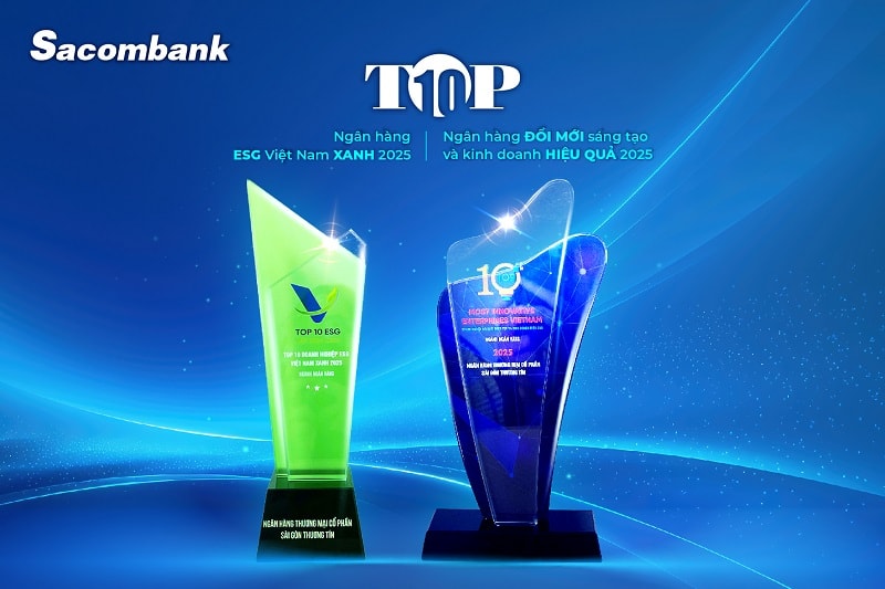 Sacombank đạt 2 giải thưởng VIE 10 và ESG 10