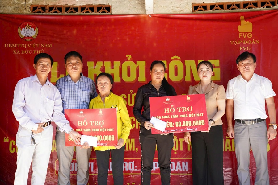 FVG trao tặng 600 triệu đồng xóa nhà tạm, nhà dột nát tại TP Đà Nẵng