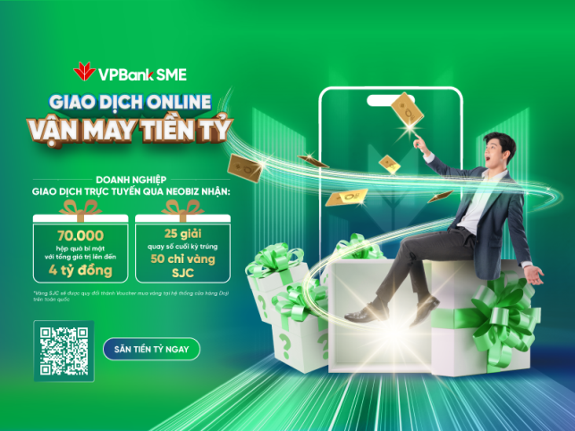 Doanh nghiệp giao dịch online cùng VPBank – “săn” vận may gần 4 tỷ đồng