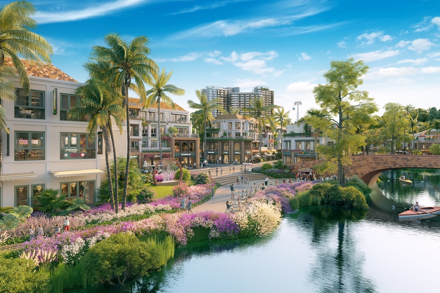 Nhà phố Xanh Boutique “tụ hội” sắc màu thương mại sôi động tại trung tâm Cát Bà