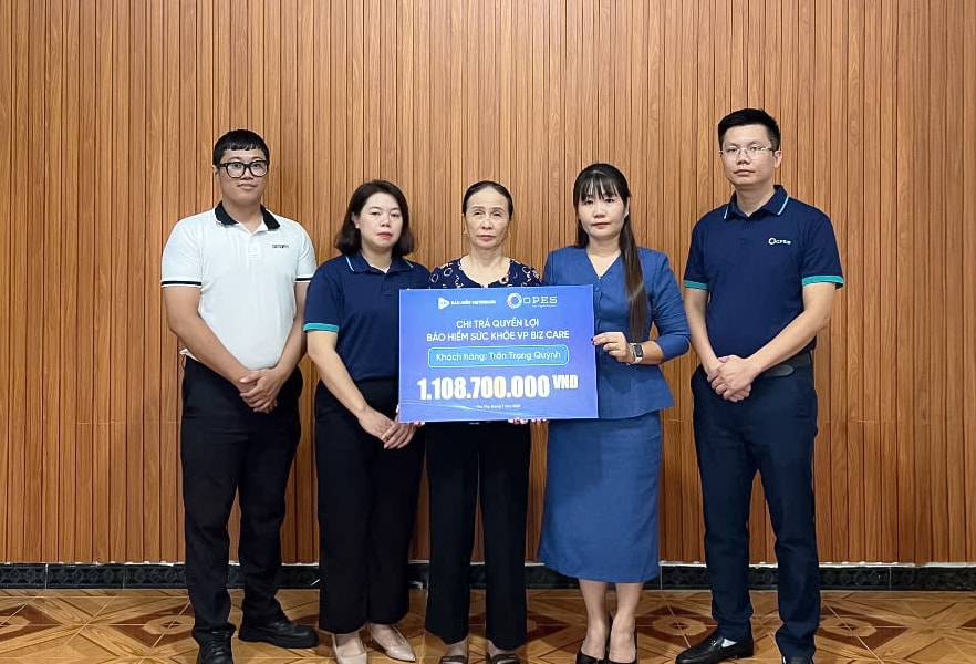 OPES và VBI chi trả hơn 1 tỷ đồng cho người thân khách hàng tham gia hiểm chăm sóc sức khỏe