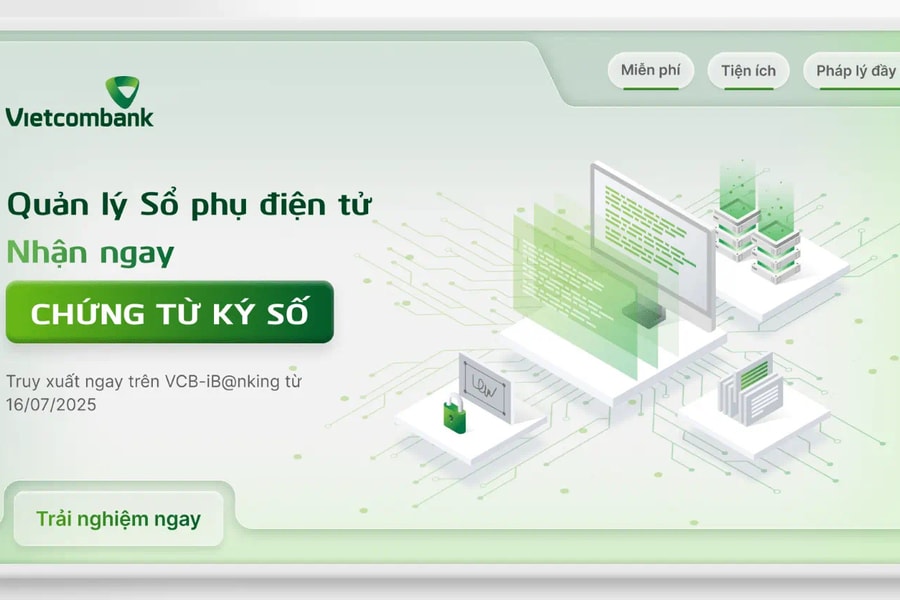 Vietcombank ra mắt sổ phụ điện tử