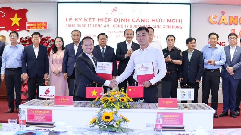 Cảng quốc tế Long An hợp tác với Cụm cảng Sơn Đông Trung Quốc và hãng tàu Singapore