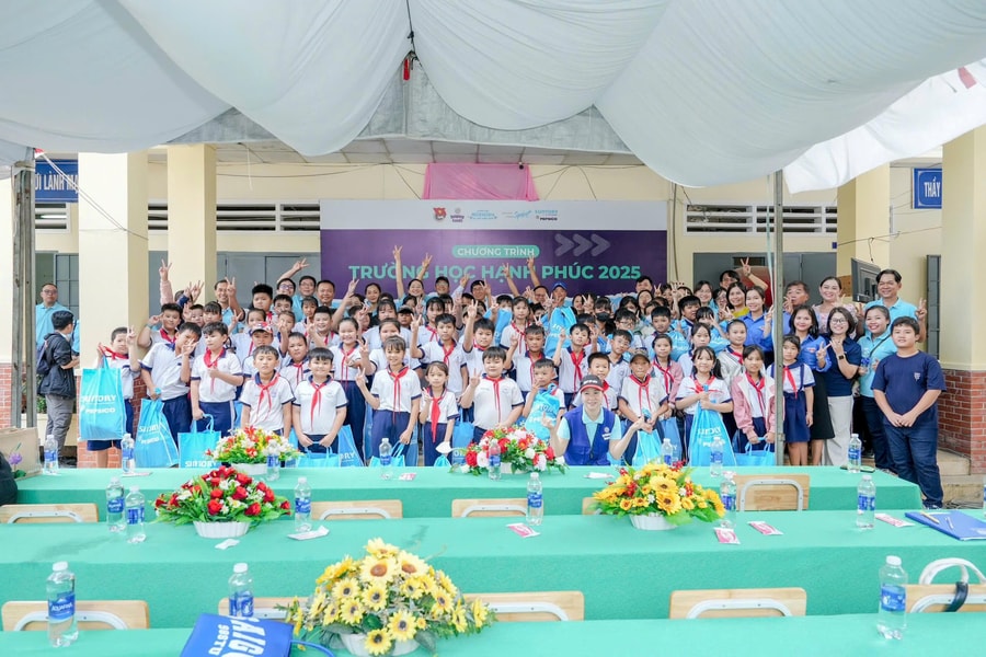 Suntory PepsiCo Việt Nam góp phần xây dựng Trường Học Hạnh Phúc tại Tây Ninh