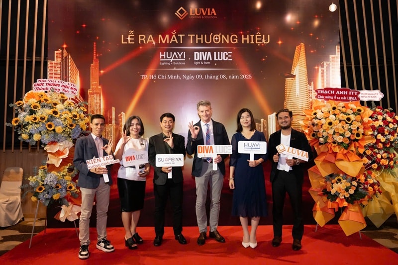 Ra mắt Công ty Giải pháp Ánh sáng LUVIA, hợp tác chiến lược cùng Huayi và Diva Luce