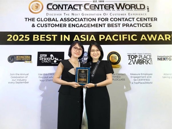 BIDV nhận giải thưởng Trung tâm chăm sóc và Trải nghiệm khách hàng tốt nhất Châu Á Thái Bình Dương