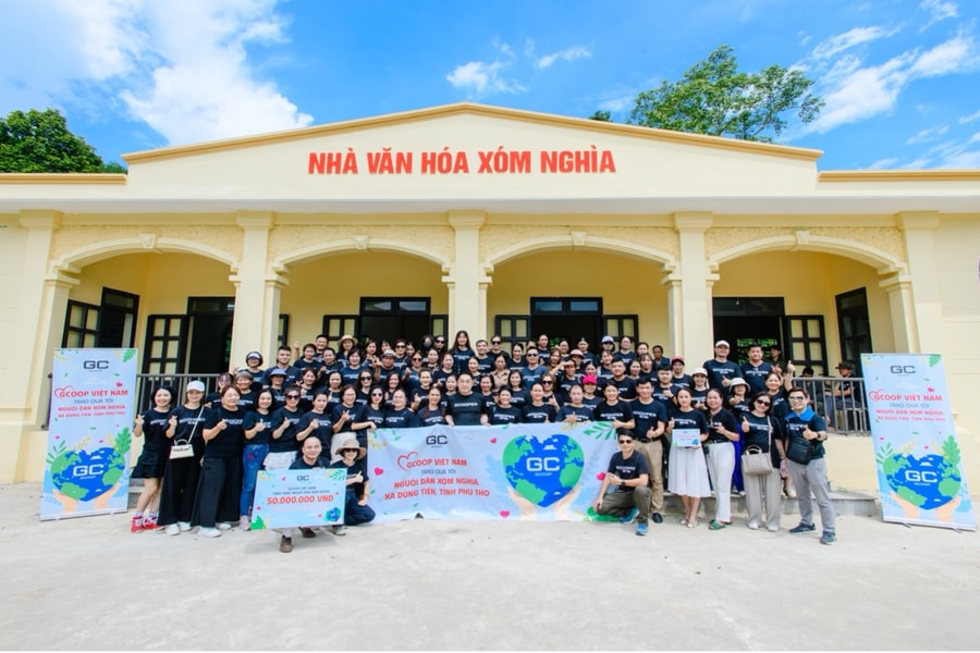 Gcoop Việt Nam chung tay cải tạo sân sinh hoạt cộng đồng tại Xóm Nghìa, xã Dũng Tiến (Phú Thọ)