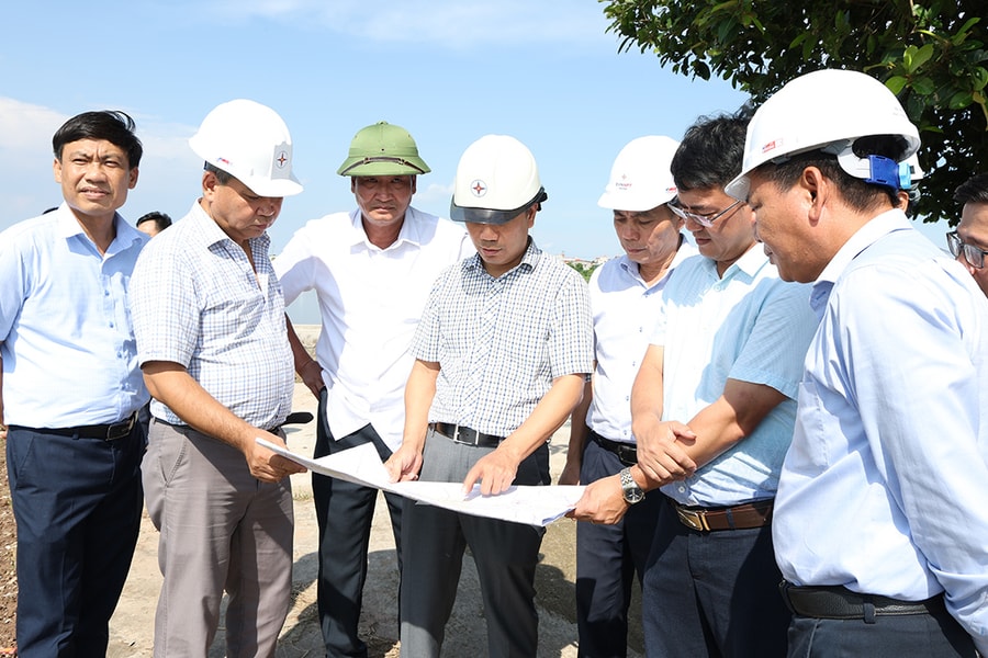 Chủ tịch HĐTV EVNNPT kiểm tra tiến độ Dự án đường dây 500kV Hải Phòng – Thái Bình