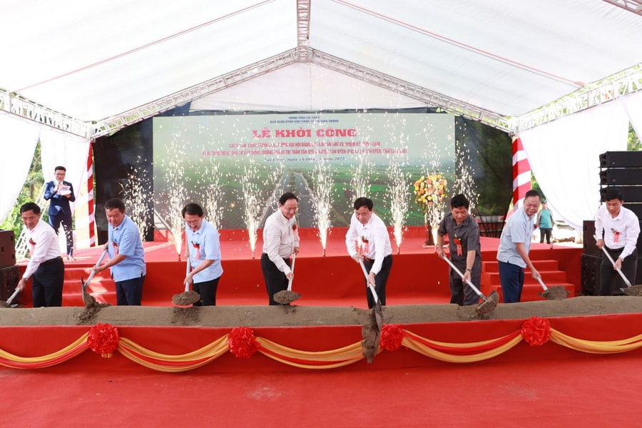 Khởi công dự án giao thông chào mừng Đại hội XV Đảng bộ tỉnh Lai Châu