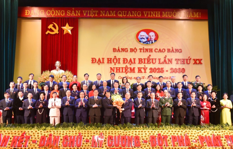 55 đồng chí trúng cử Ban Chấp hành Đảng bộ tỉnh Cao Bằng khóa XX, nhiệm kỳ 2025 - 2030