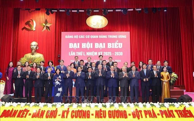 Khai mạc Đại hội đại biểu Đảng bộ các cơ quan Đảng Trung ương lần thứ I, nhiệm kỳ 2025-2030