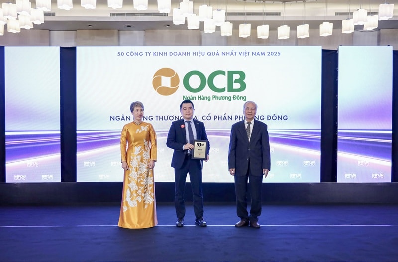 OCB vào Top 50 công ty kinh doanh hiệu quả nhất Việt Nam