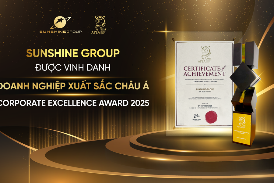 Sunshine Group được vinh danh Doanh nghiệp Xuất sắc Châu Á tại APEA 2025