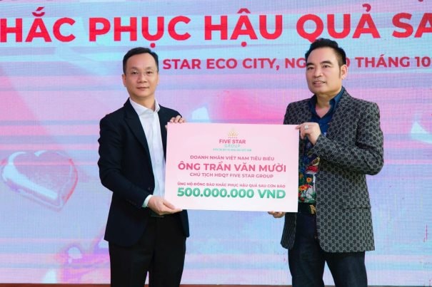 Five Star Group lan tỏa yêu thương: Quyên góp 1 tỷ đồng hỗ trợ đồng bào vùng lũ