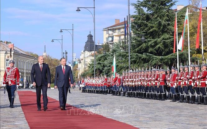 Lễ đón Tổng Bí thư Tô Lâm và Phu nhân thăm chính thức Cộng hòa Bulgaria