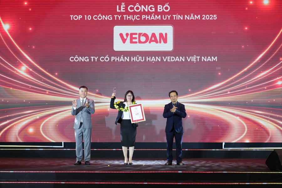 Vedan 8 năm liền vào “top 10 công ty uy tín ngành thực phẩm”