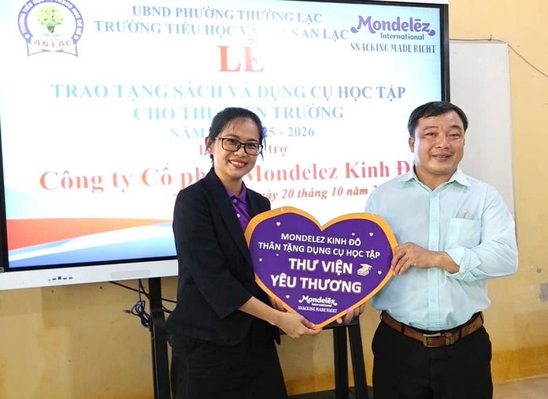 Mondelez Kinh Đô tiếp tục hành trình mang tri thức đến với trẻ em vùng xa