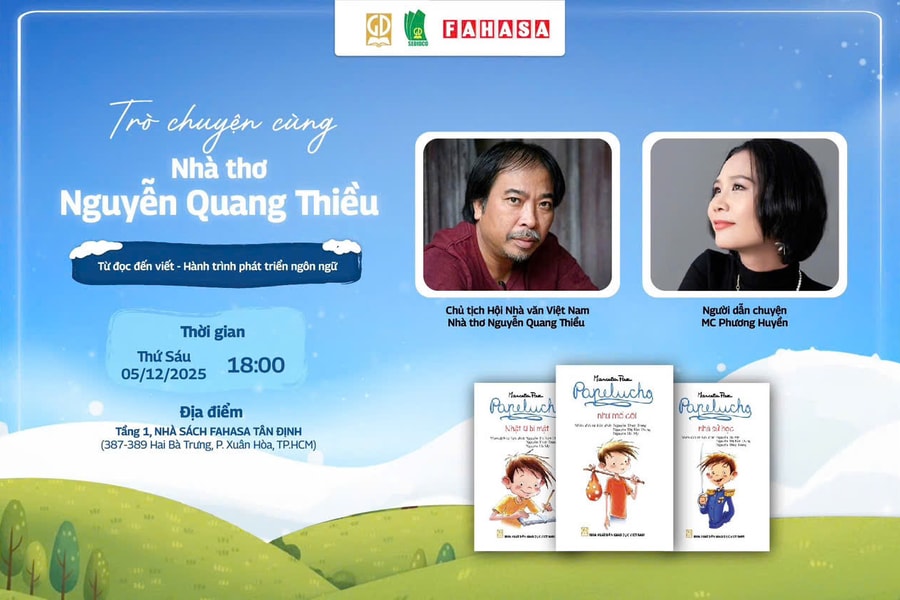 Nhà thơ Nguyễn Quang Thiều giao lưu cùng độc giả tại sự kiện “Từ Đọc đến Viết – Hành trình phát triển ngôn ngữ”