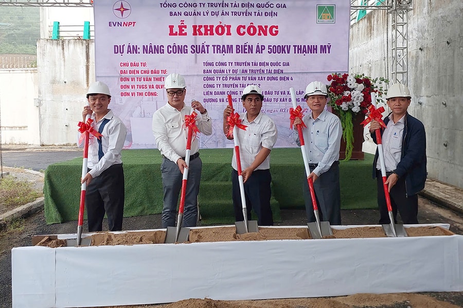Triển khai thi công dự án Nâng công suất Trạm biến áp 500kV Thạnh Mỹ