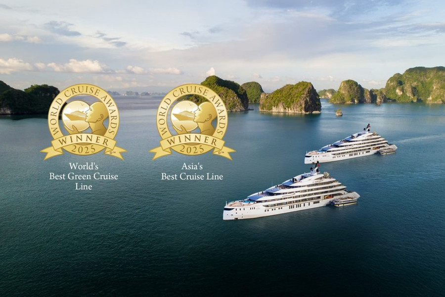 Du thuyền Việt Nam lập “kỳ tích kép” tại World Cruise Awards 2025