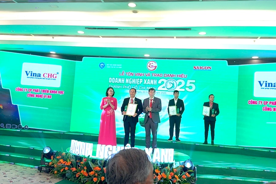 Vina CHG tiếp tục được bình chọn “Doanh nghiệp Xanh TP HCM năm 2025”