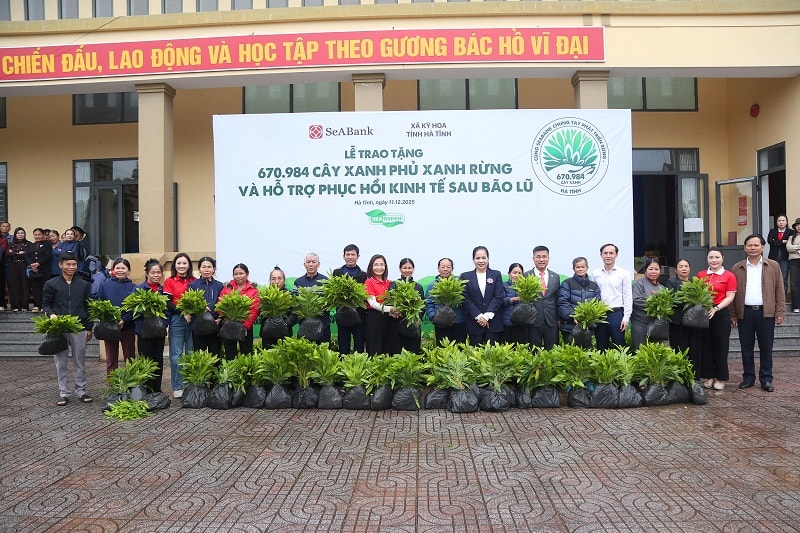 SeABank hỗ trợ trồng gần 671 nghìn cây xanh tại Hà Tĩnh, vượt mục tiêu 1 triệu cây xanh