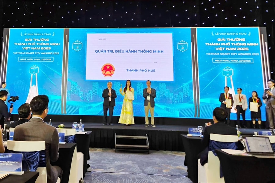 Huế được vinh danh Giải thưởng Thành phố thông minh Việt Nam 2025