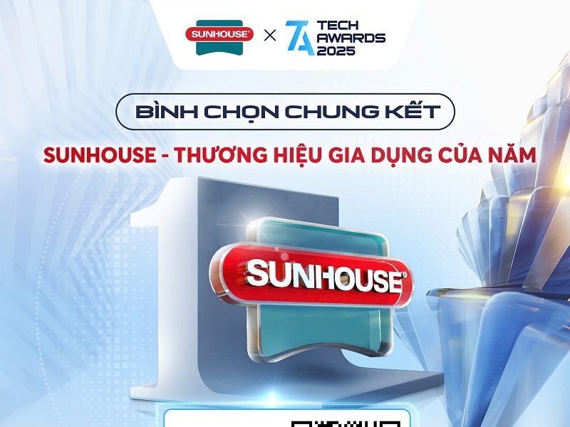 SUNHOUSE TIẾN VÀO CHUNG KẾT BÌNH CHỌN HẠNG MỤC “THƯƠNG HIỆU GIA DỤNG CỦA NĂM” TẠI TECH AWARDS 2025