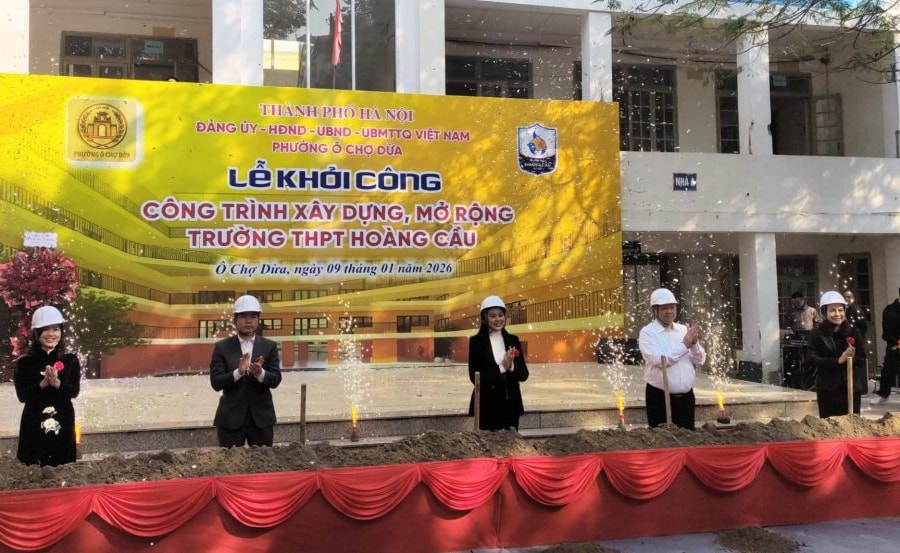 Khởi công Dự án xây dựng, mở rộng Trường THPT Hoàng Cầu