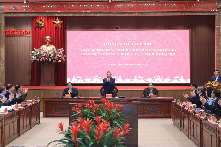 Tổng Bí thư Tô Lâm làm việc với Hà Nội về quy hoạch tổng thể Thủ đô tầm nhìn 100 năm