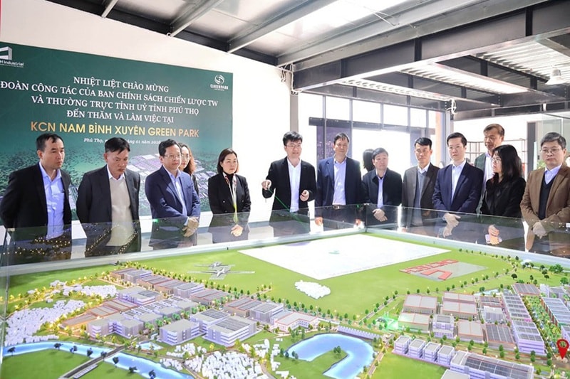 Đoàn công tác Ban Chính sách, chiến lược Trung ương khảo sát KCN Nam Bình Xuyên Green Park