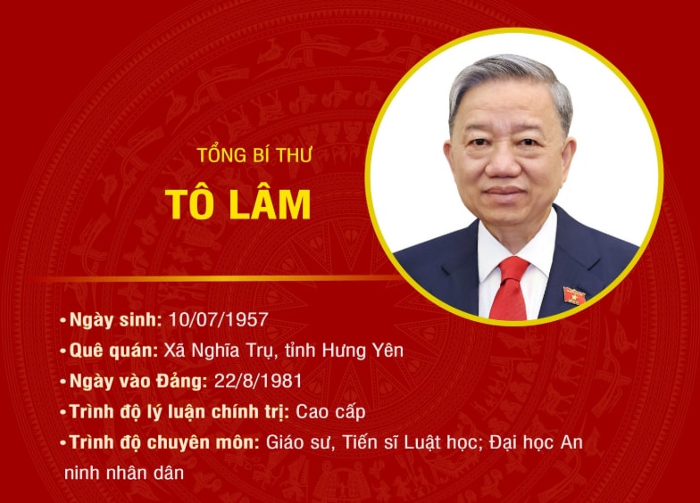 Tiểu sử Tổng Bí thư Tô Lâm