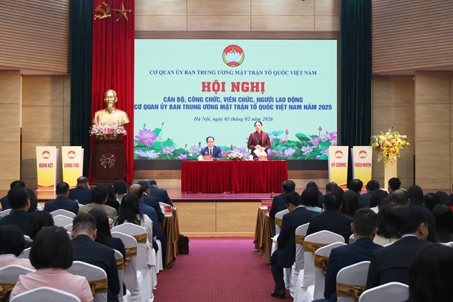 Mỗi cán bộ Mặt trận tiếp tục nỗ lực phấn đấu hoàn thành xuất sắc nhiệm vụ được giao trong năm 2026