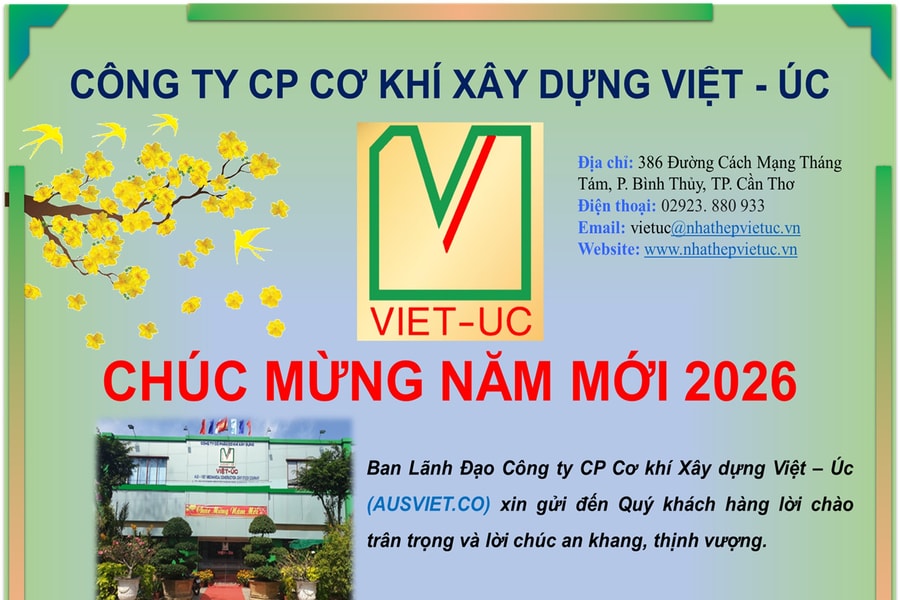 Công ty Cổ phần Cơ khí Xây dựng Việt - Úc chúc mừng năm mới Bính Ngọ 2026