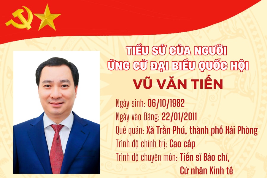 Đồng chí Vũ Văn Tiến ứng cử đại biểu Quốc hội tại Đơn vị bầu cử số 6, thành phố Hải Phòng