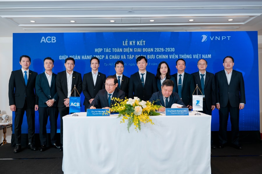 ACB và VNPT hợp tác toàn diện, mở rộng hệ sinh thái tài chính - công nghệ, thúc đẩy chuyển đổi số