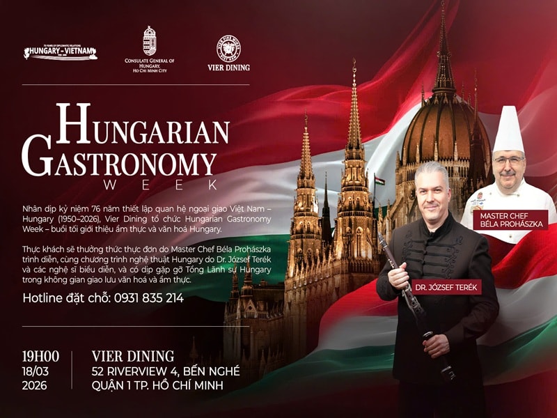 Hòa quyện sắc vị Hungary: Bản giao hưởng của ẩm thực, vang và nghệ thuật