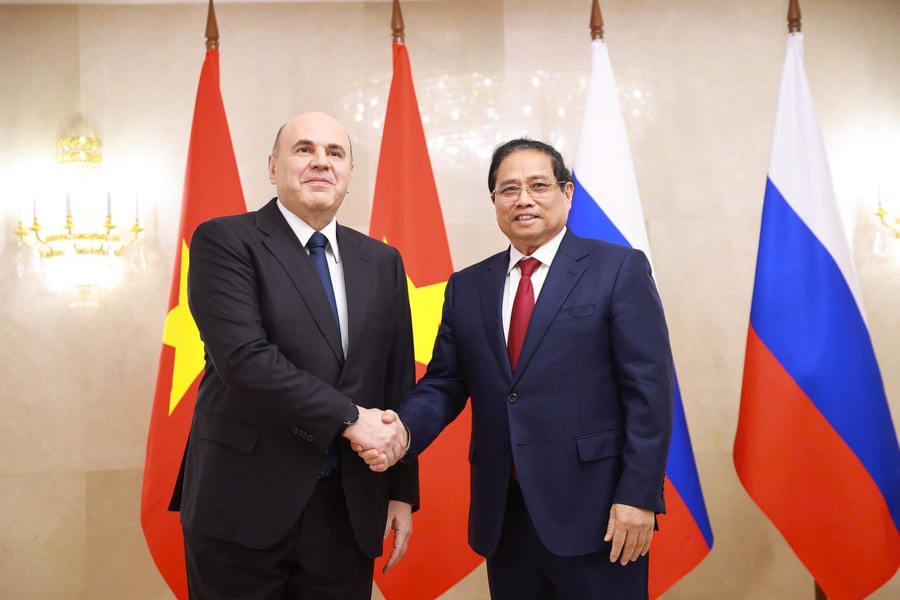 Thủ tướng Phạm Minh Chính hội đàm với Thủ tướng Liên bang Nga, chứng kiến ký các văn kiện hợp tác