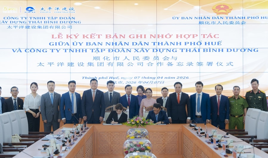 Huế ký kết hợp tác phát triển hạ tầng với Tập đoàn Xây dựng Thái Bình Dương