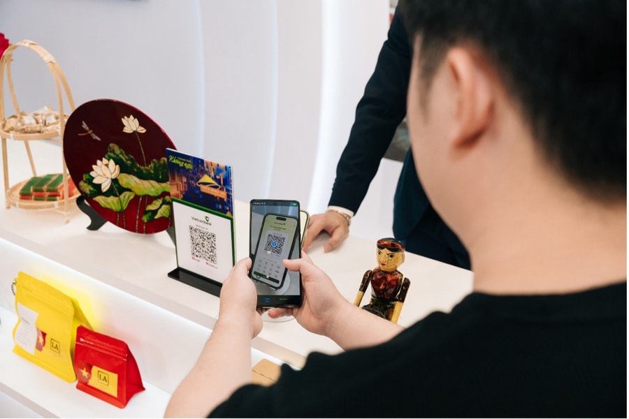 Khách hàng Vietcombank có thể thanh toán bằng mã QR tại hơn 50 quốc gia