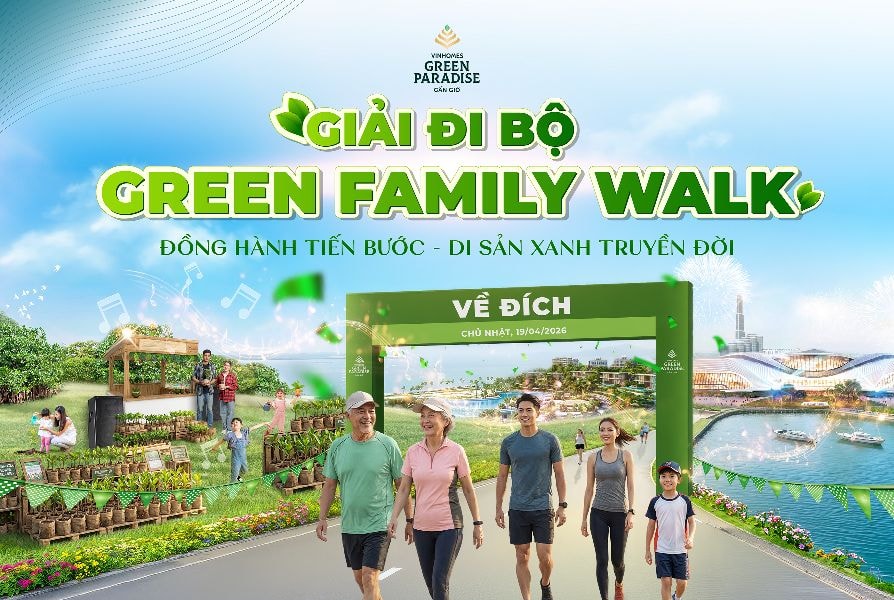 Giải đi bộ Green Family Walk: Hành trình “3 trong 1” tại Vinhomes Green Paradise