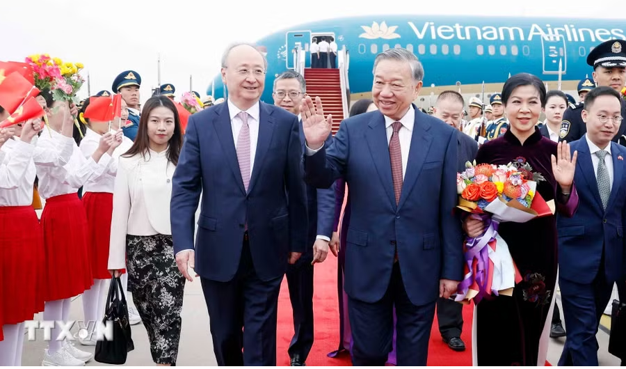 Tổng Bí thư, Chủ tịch nước Tô Lâm bắt đầu thăm cấp Nhà nước đến Trung Quốc