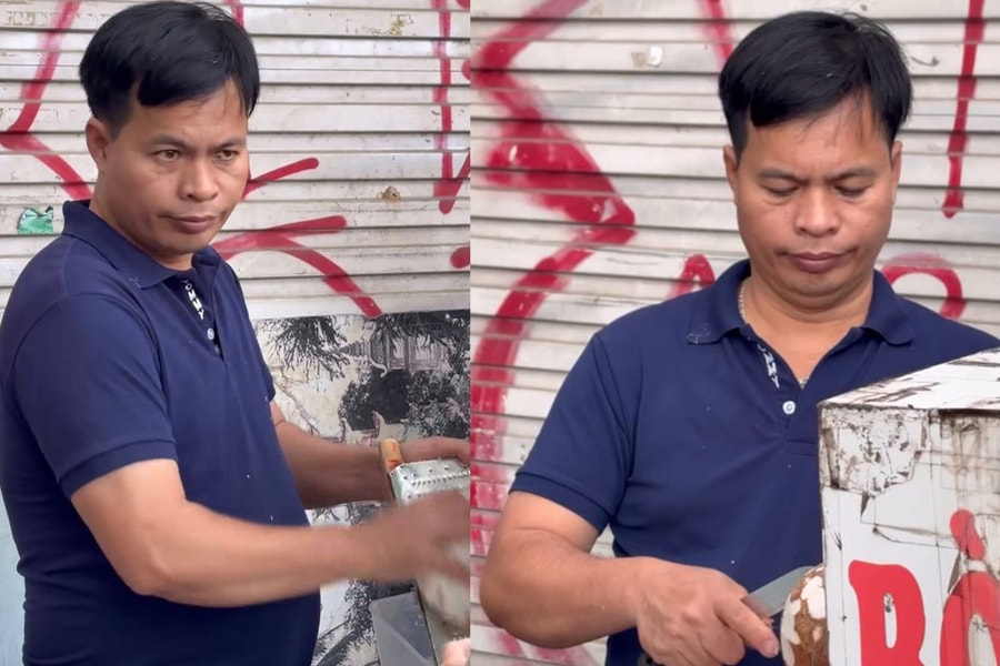 Hành động “đảo mắt liên tục” của anh bán bò bía và lý do phía sau