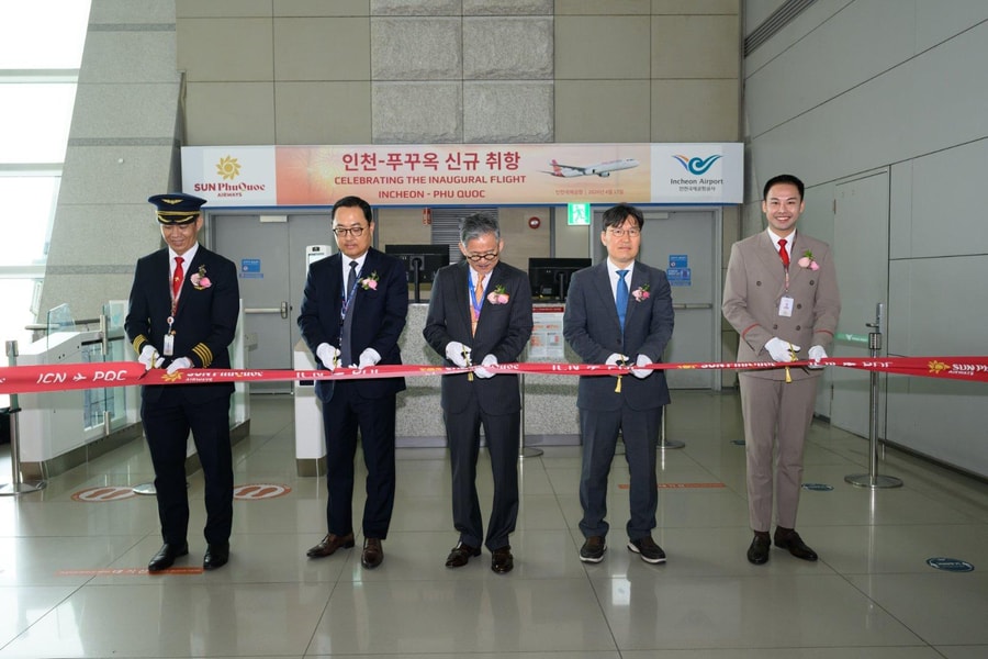 Sun PhuQuoc Airways khai trương đường bay Seoul, ra mắt mô hình làm thủ tục bay tại khách sạn